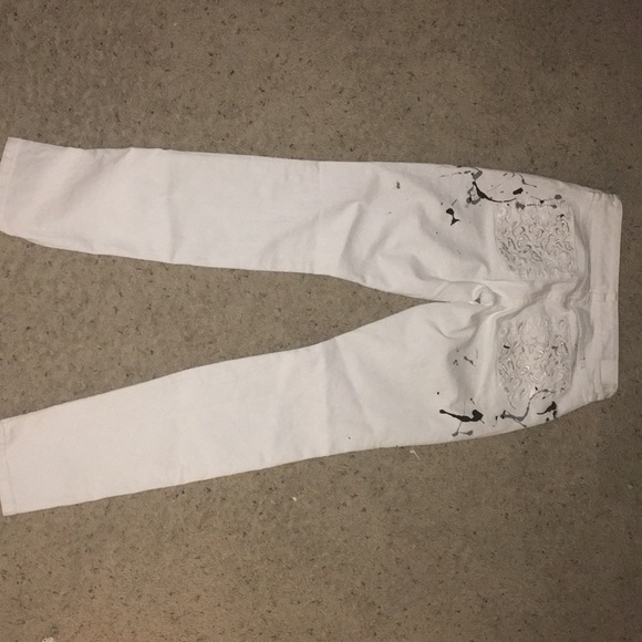 Guess Brittany Skinny jeans w/paint splatter 26 - Picture 2 of 5